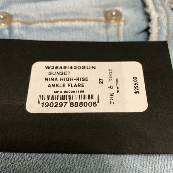 Rag & Bone Nina High-Rise Ankle Flare 27 - Picture 5 of 14
